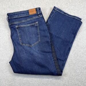Tommy Hilfiger Jeans‎ Womens Size 16 Blue TriBeca Straight Ankle Whiskers